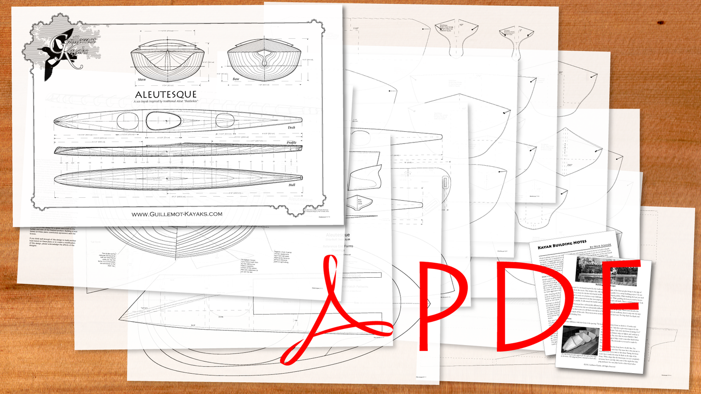 Aleutesque Baidarka Style Kayak Plans - PDF Plans