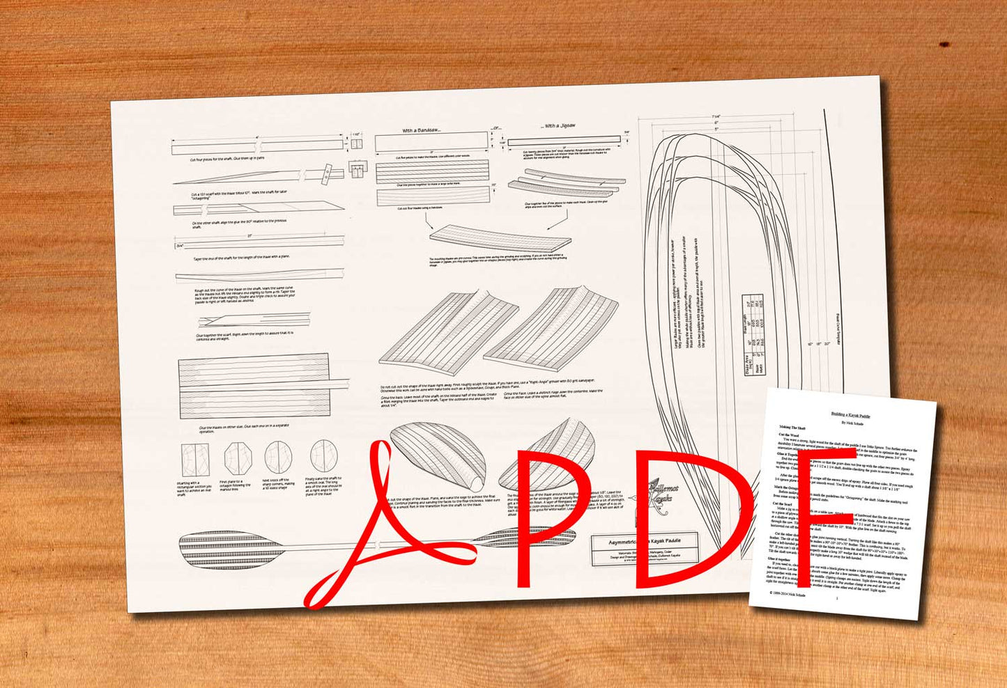 Kayak Paddle Plans - PDF Boat Plans