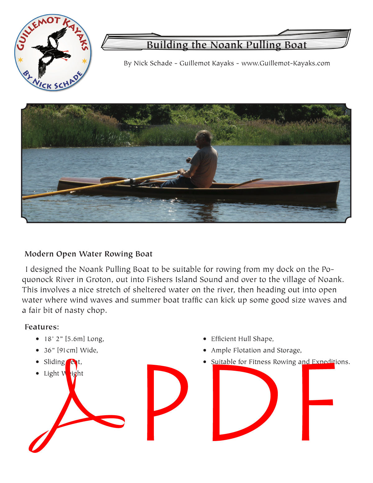 Noank Sliding Seat Rowing Boat Plans - PDF Boat Plans
