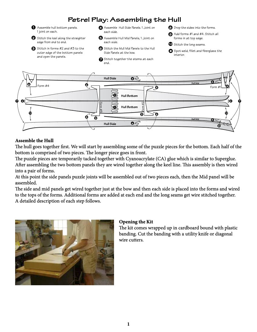 Petrel SG - Stitch and Glue Performance Sea Kayak - Downloadable Boat Plans and CNC files