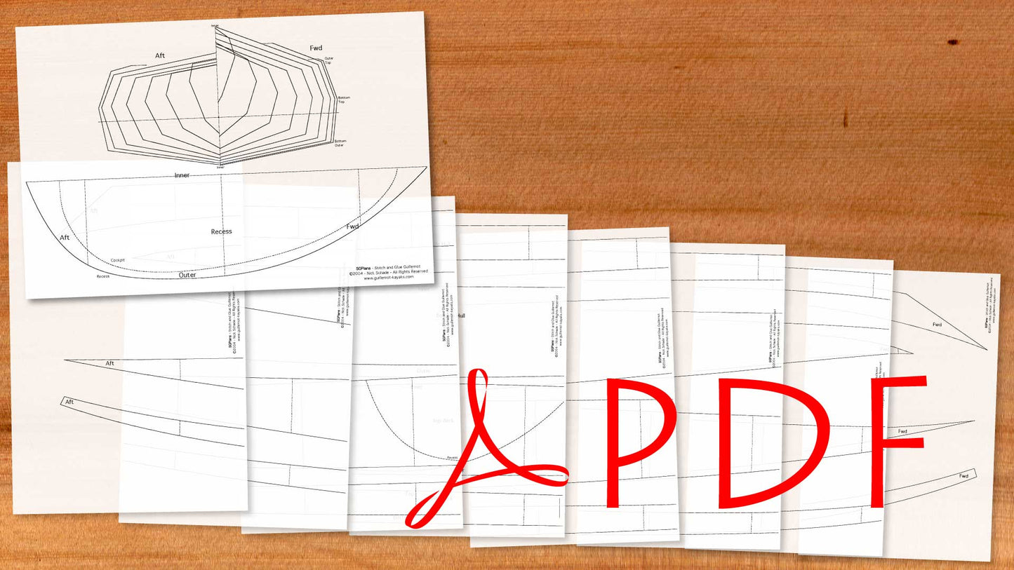 S&G Guillemot Kayak Plans - PDF & DXF Boat Plans