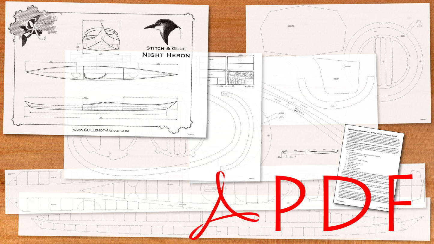 Stitch and Glue Night Heron Sea Kayak - PDF Plans and CNC cut-files