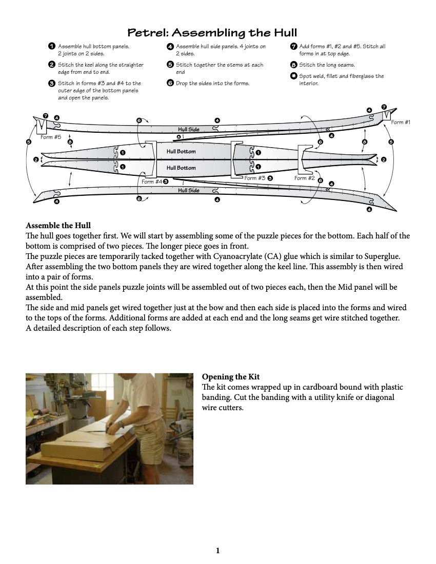 Petrel SG - Stitch and Glue Performance Sea Kayak - Downloadable Boat Plans and CNC files