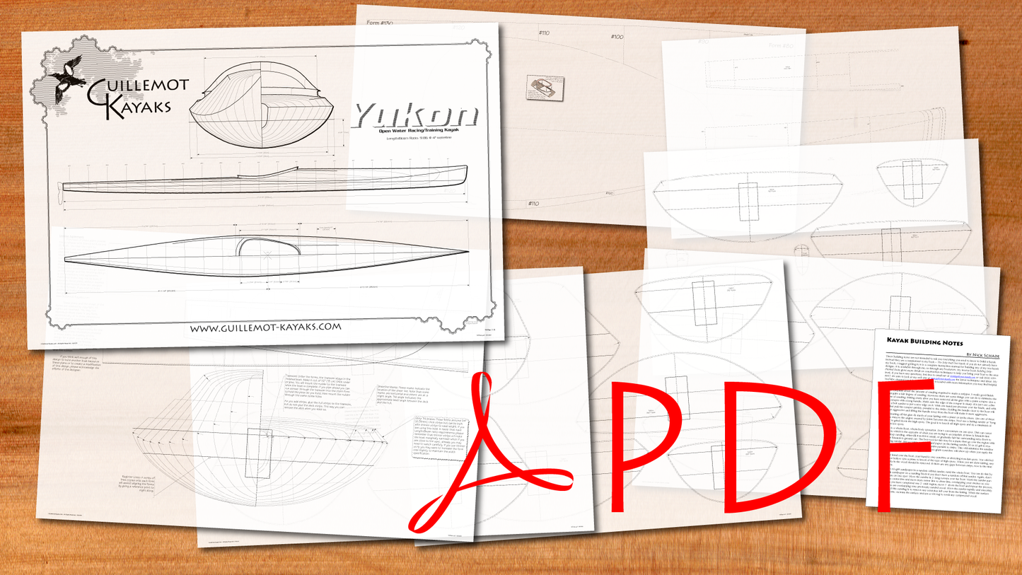Yukon Cedar Strip Racing Sea Kayak - PDF Boat Plans
