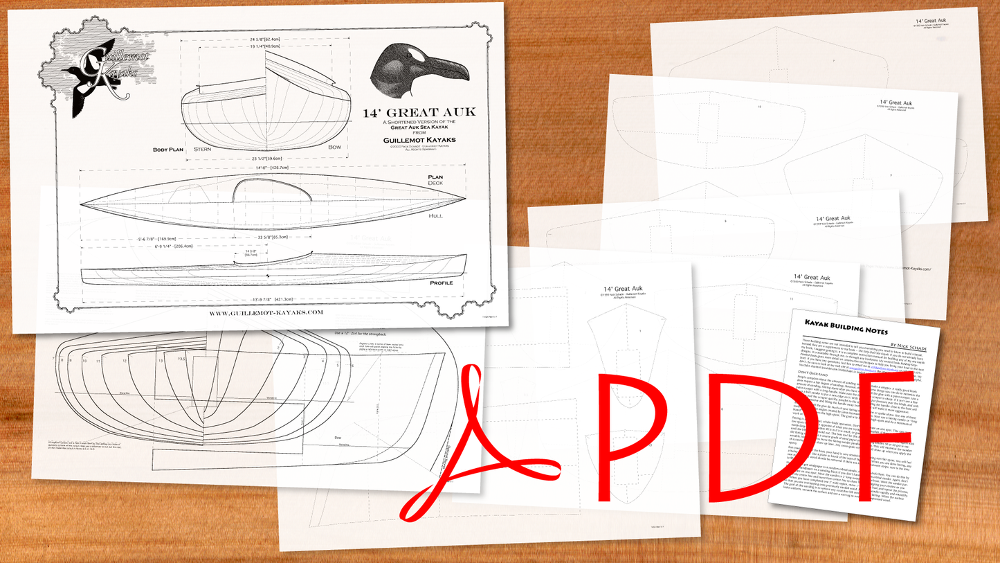 14 Foot Great Auk Recreational Kayak Plans - PDF