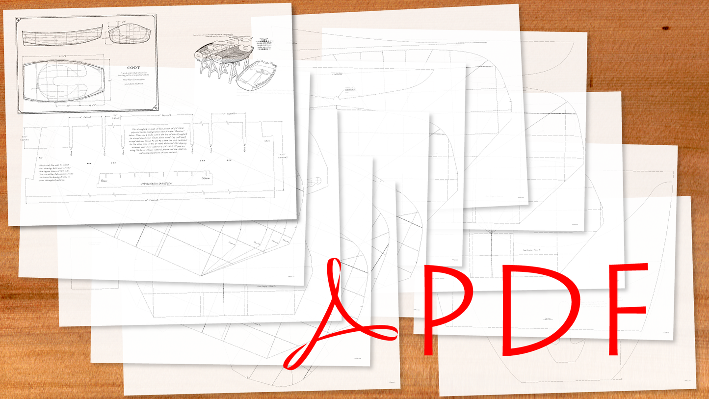 Coot Strip Built Rowing Dinghy Plans - PDF