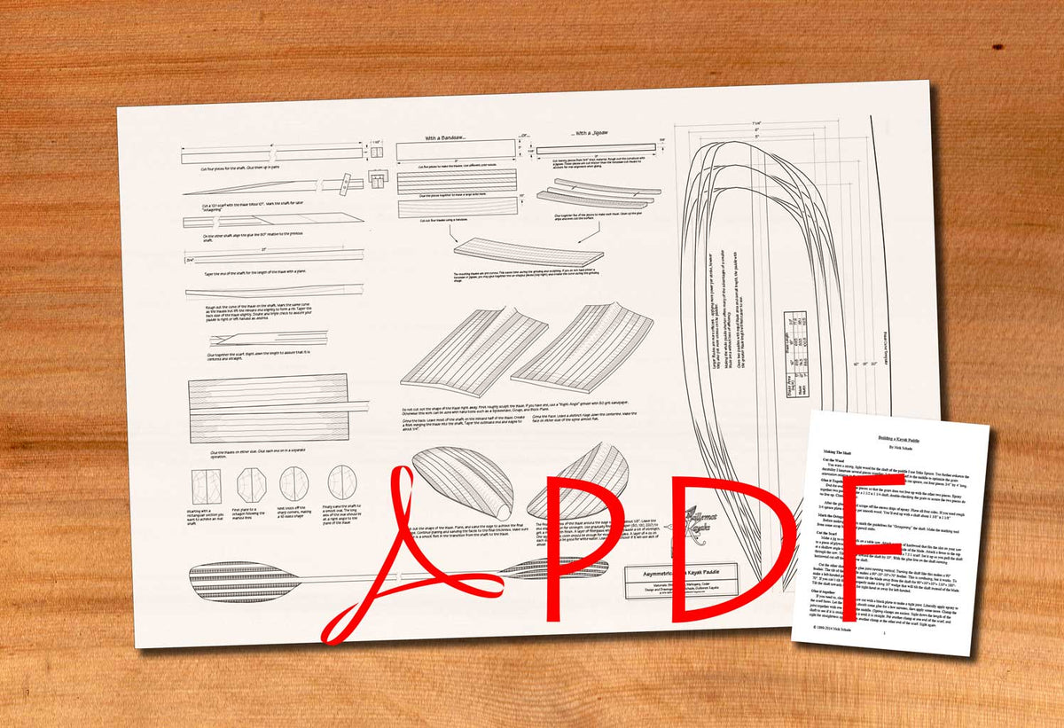 Kayak Paddle PDF Plans – Laminated Wood Design – Guillemot Kayaks