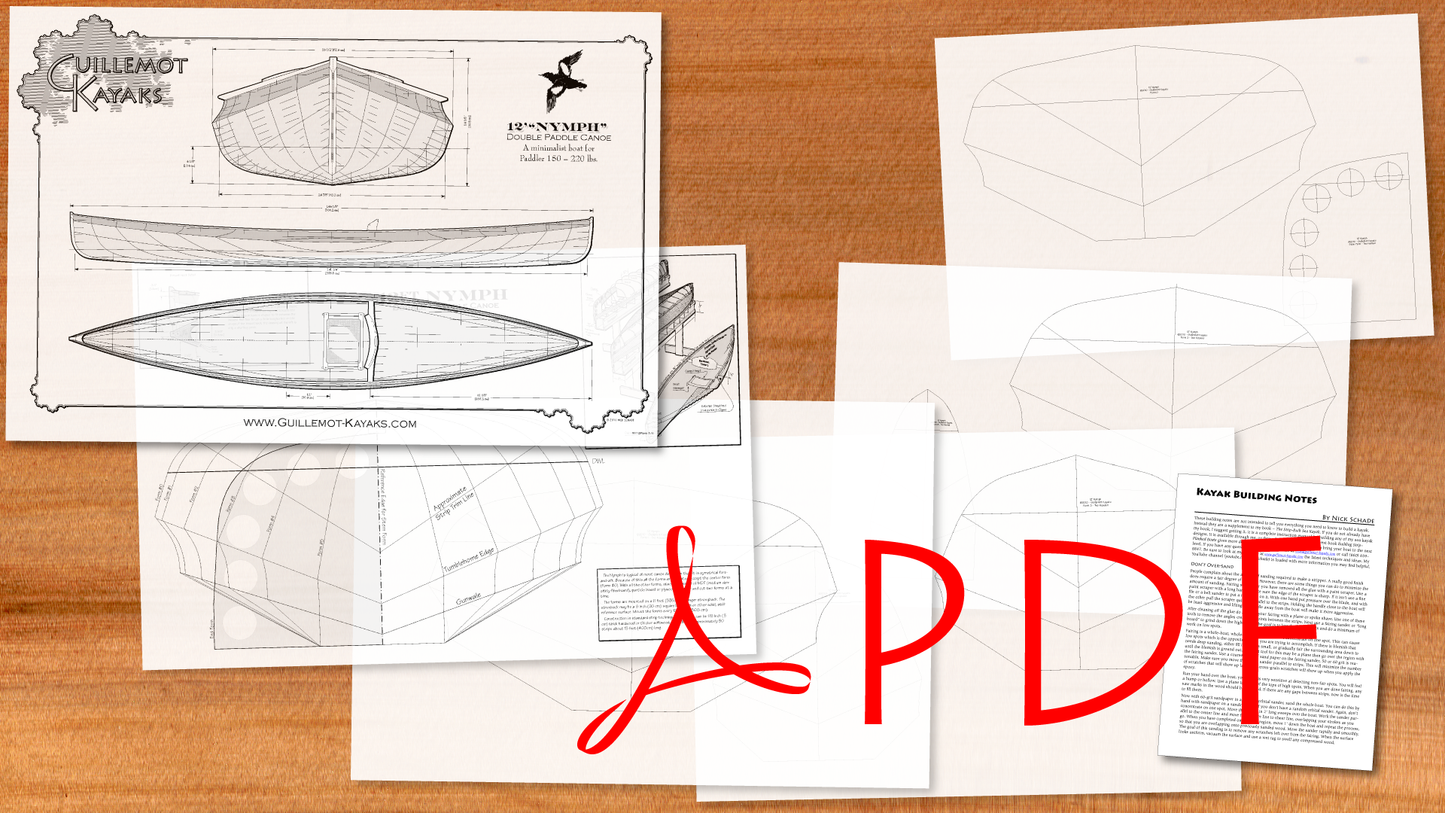 12 Foot Nymph Double-Paddle Pack Canoe Plans - PDF