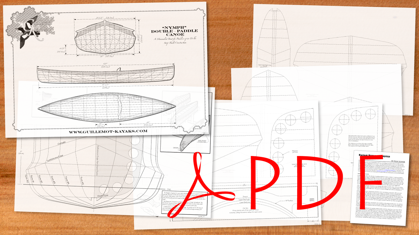 Nymph Double Paddle Pack Canoe Plans - PDF